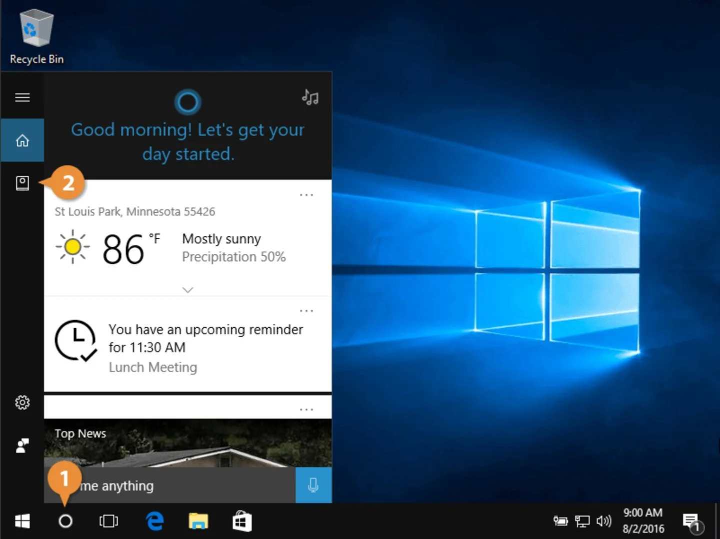 Источник: customguide / Windows 10