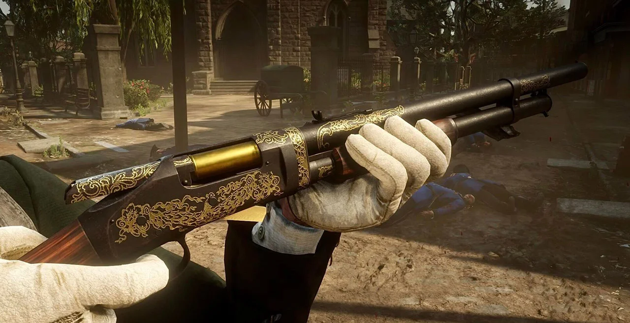 Гравированный Pump-Action Shotgun