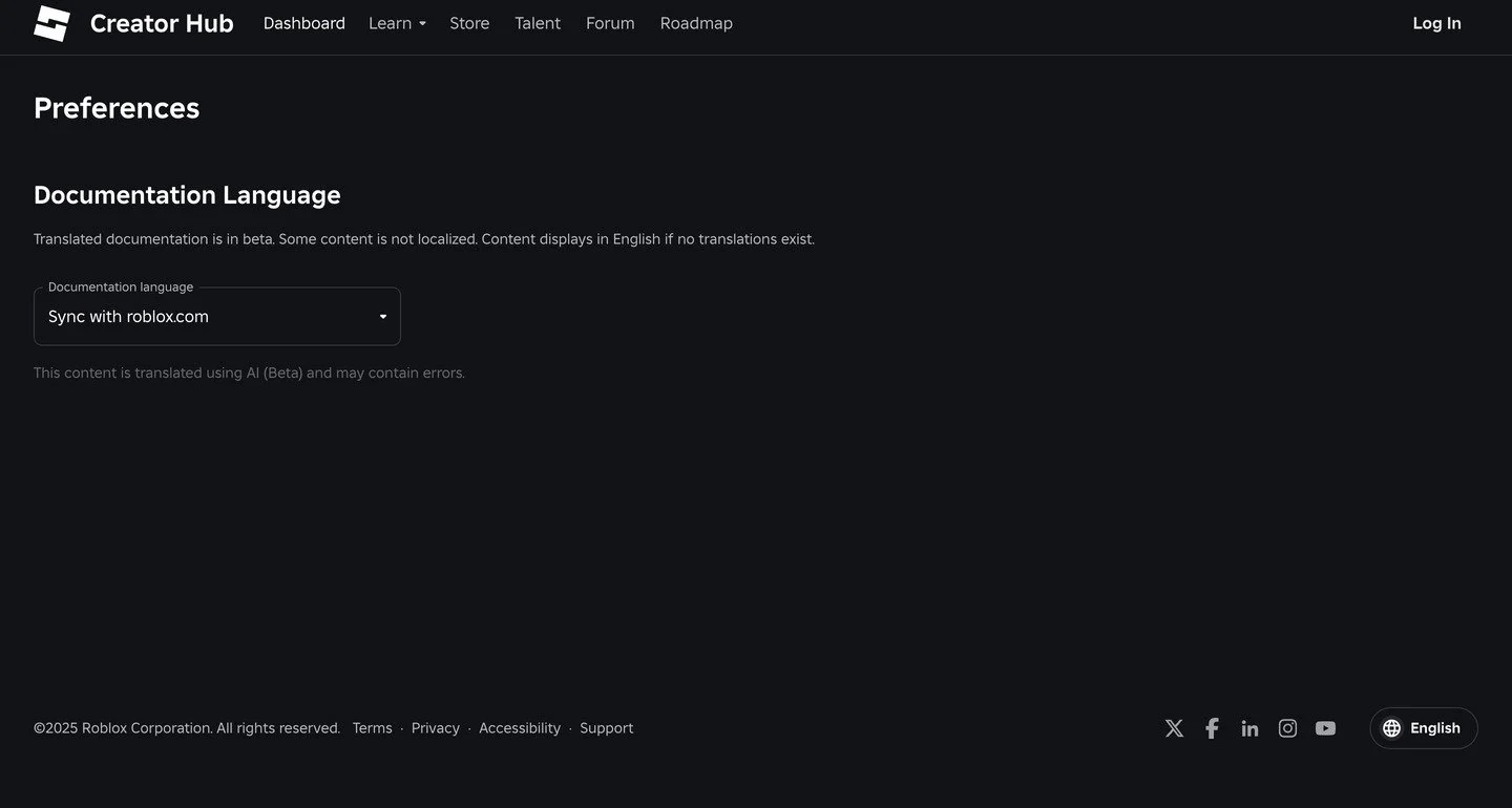 Источник: create.roblox.com / Страница Dashboard