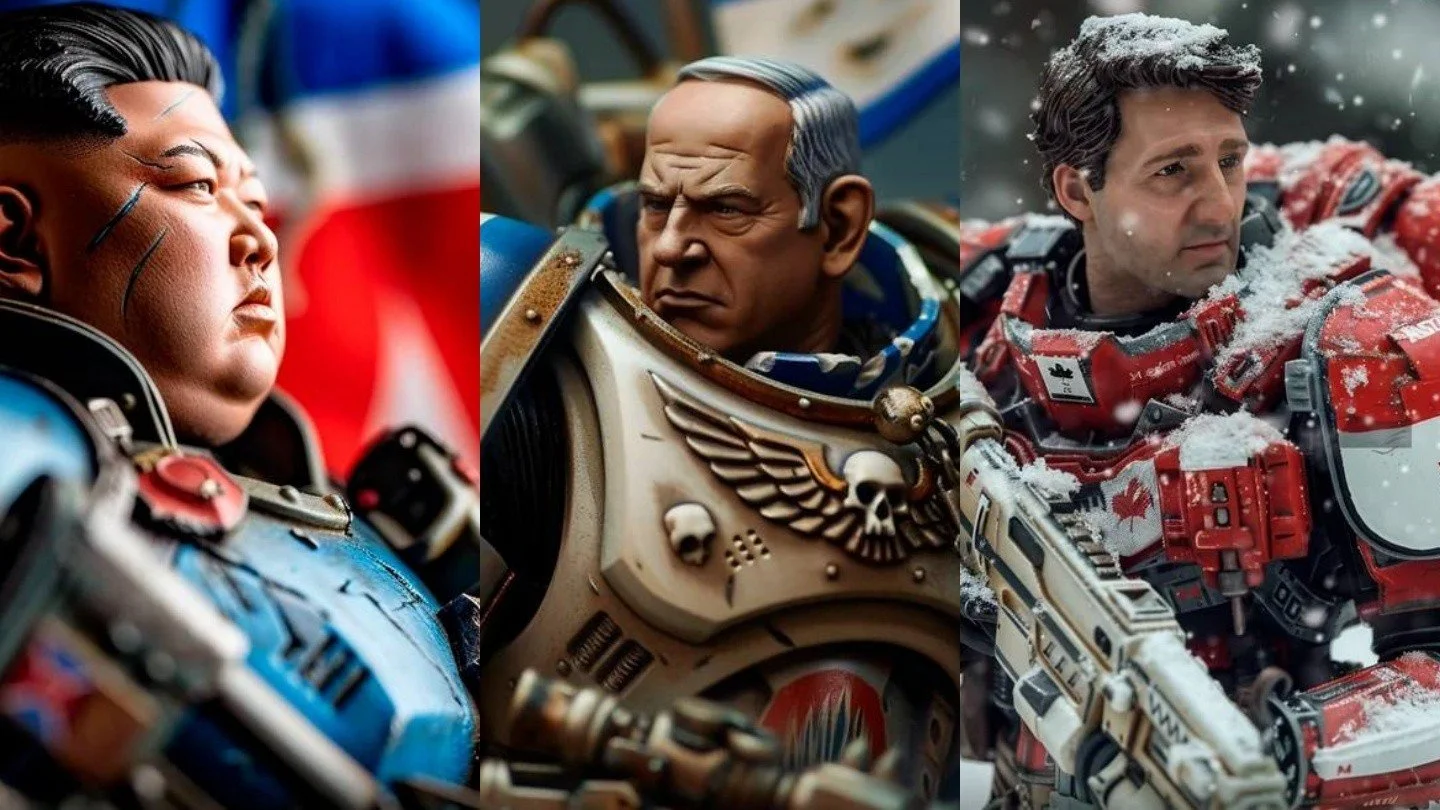 Нейросеть отправила Байдена, Трампа и Путина в суровый мир Warhammer