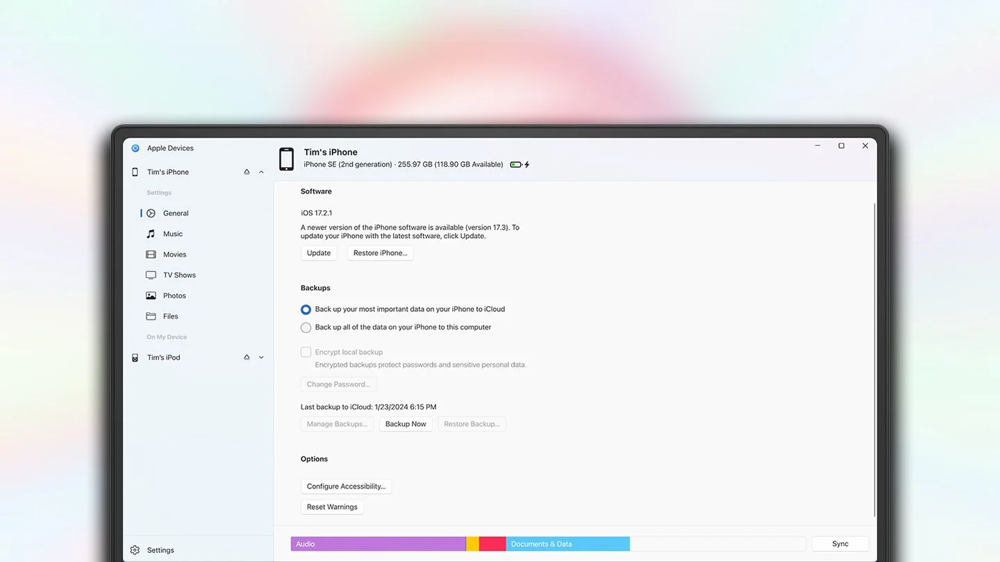 Источник: Microsoft Store / Приложение Apple Devices