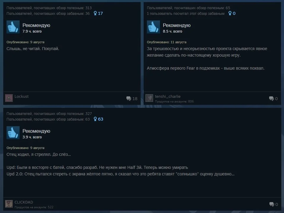Источник: Steam / Отзывы на VLADiK BRUTAL