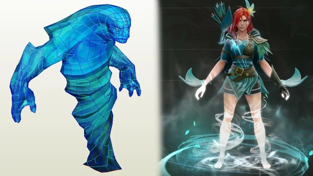 Модель колчана из арканы на Windranger проработана лучше, чем Morphling