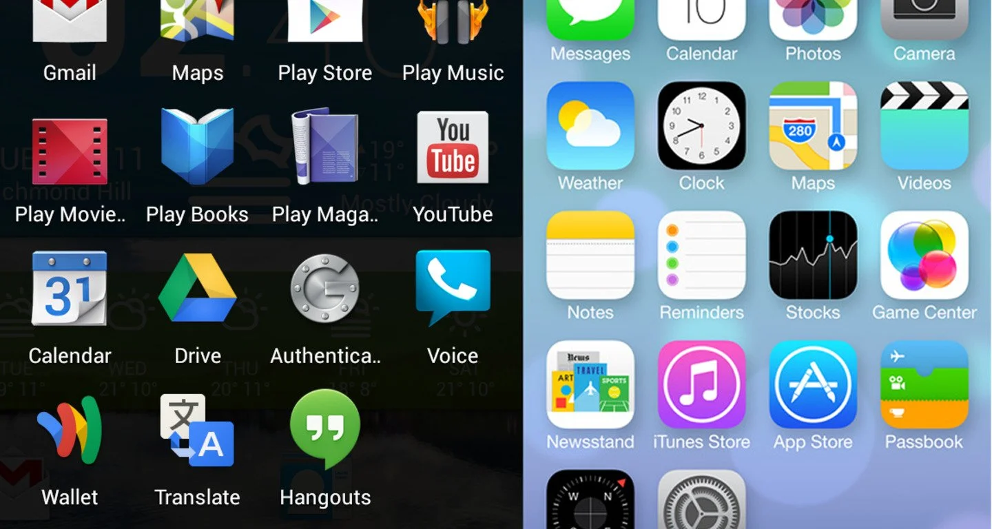 Источник Dasfte / Интерфейс Adndroid и iOS