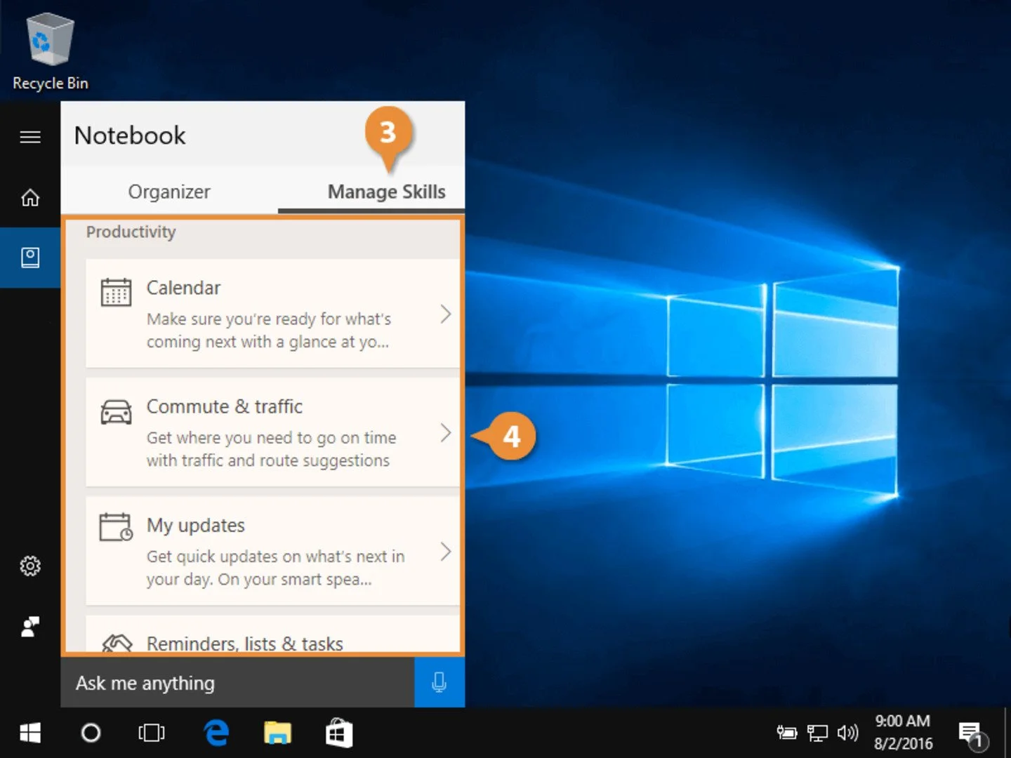 Источник: customguide / Windows 10