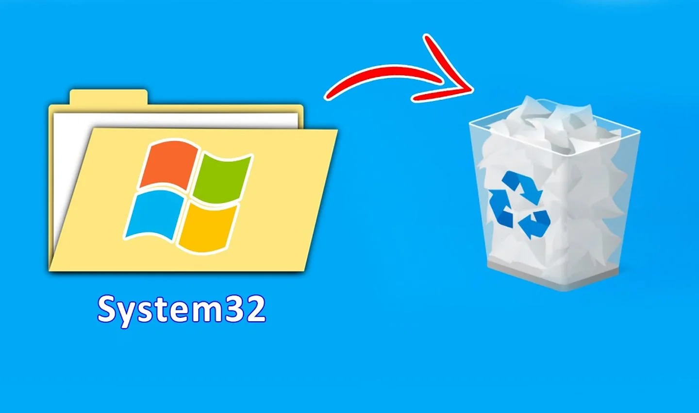 Источник: YouTube-канал Али Диаа / Удаление папки System32