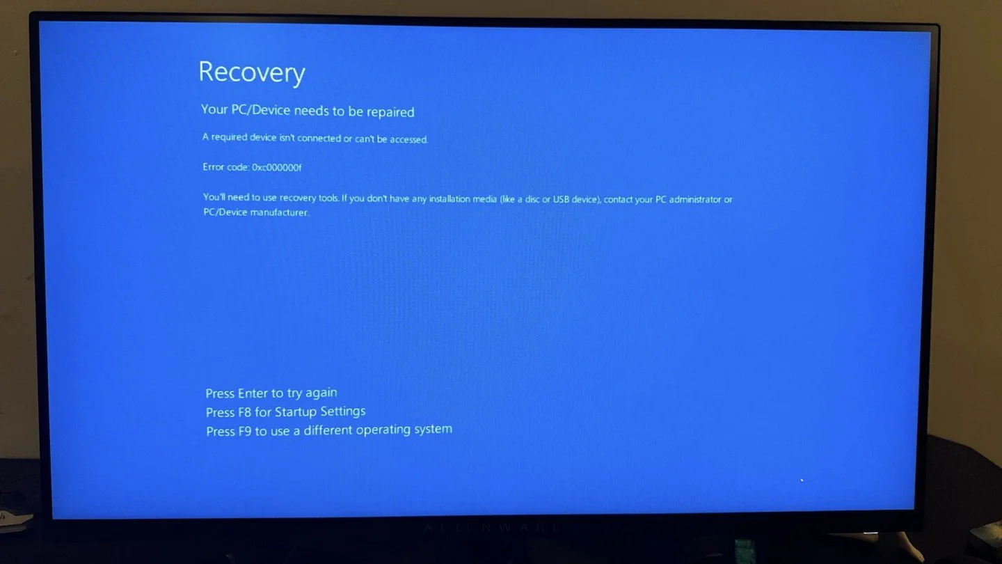 Как исправить ошибку 0xc000000f при загрузке Windows