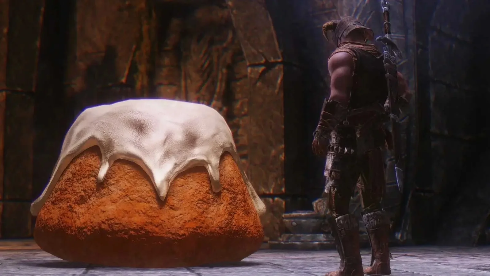 В TES V: Skyrim появилcя компаньон в виде булочки