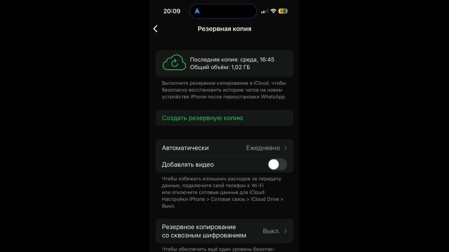 Источник: Respawn / Настройки WhatsApp*