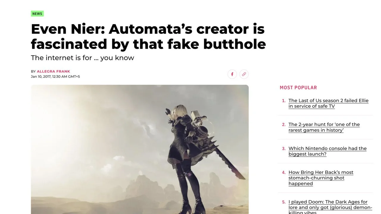 Источник: polygon.com / Легко манипулировать вниманием, когда ты создаешь таких героинь, как 2B