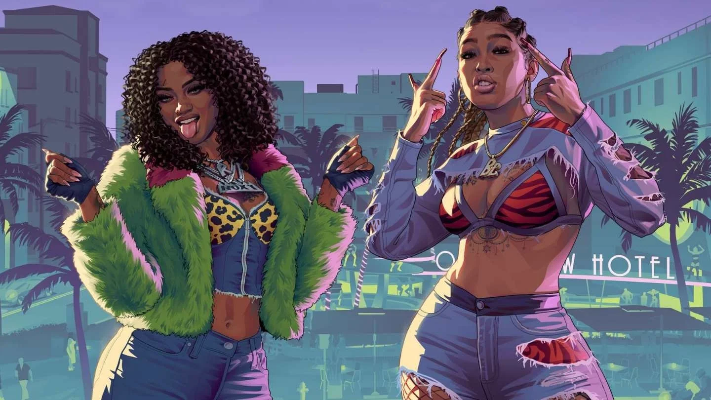 На первых артах GTA 6 показали сочных рэперш, грабителей и других героев