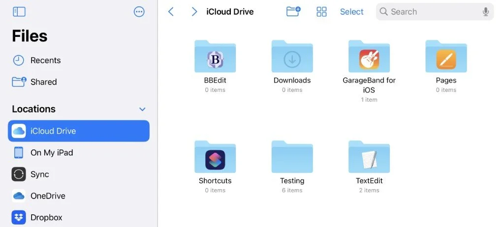 Источник: Apple / Интерфейс раздела iCloud Drive