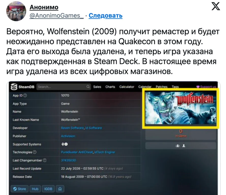 Сообщение в X