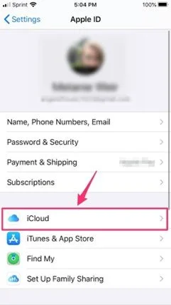 Найти хранилище iCloud