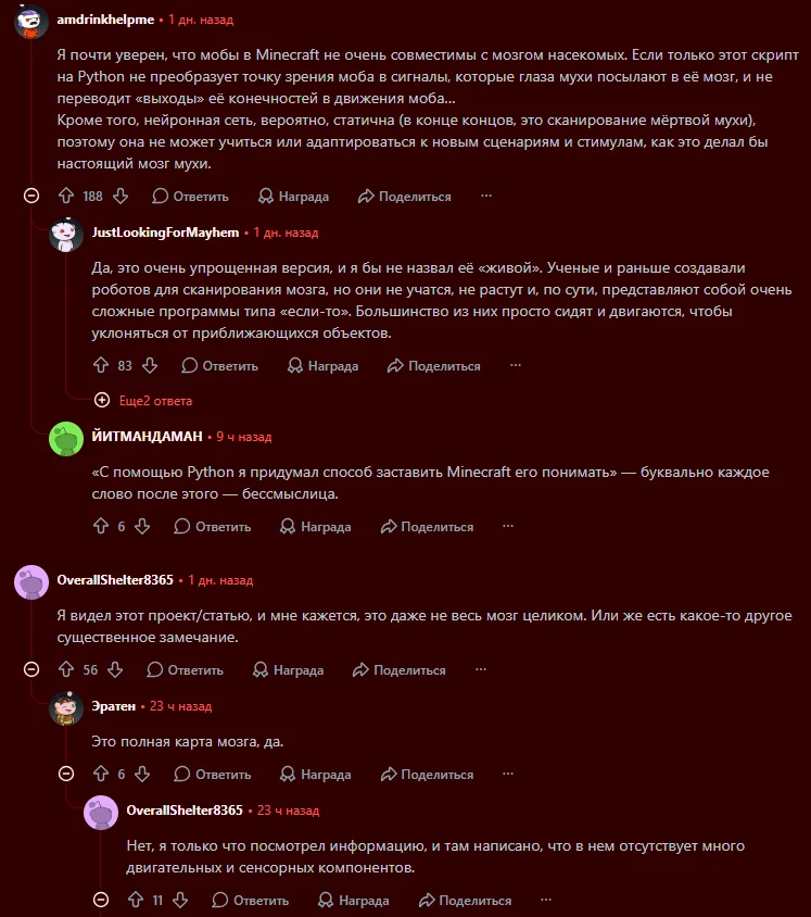 Обсуждение на Reddit