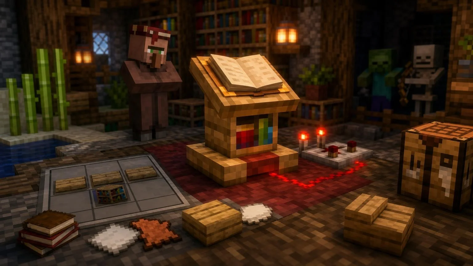 Кафедра в Minecraft: как скрафтить и использовать блок