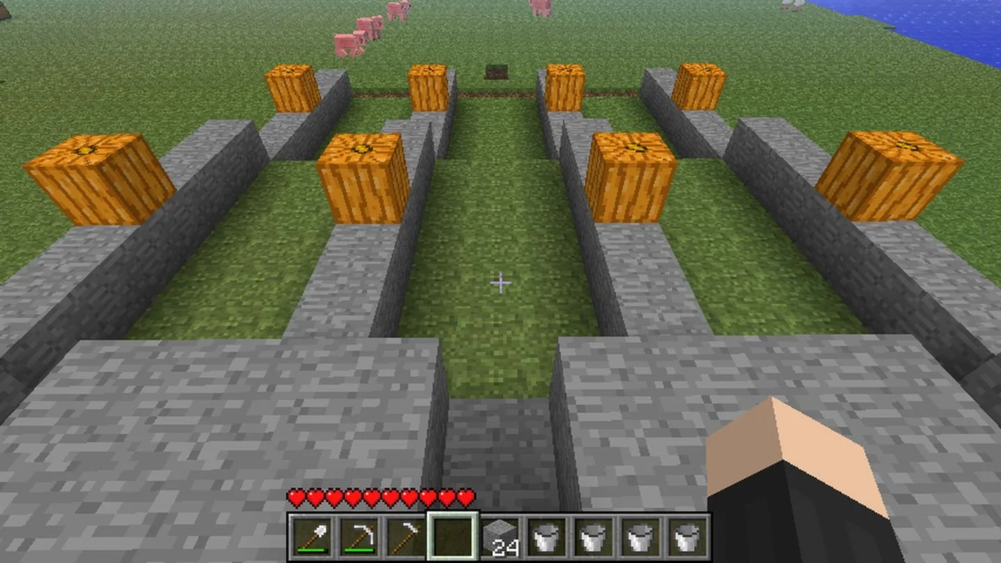 Источник: Minecraft Wiki / Постройка полуавтоматической фермы
