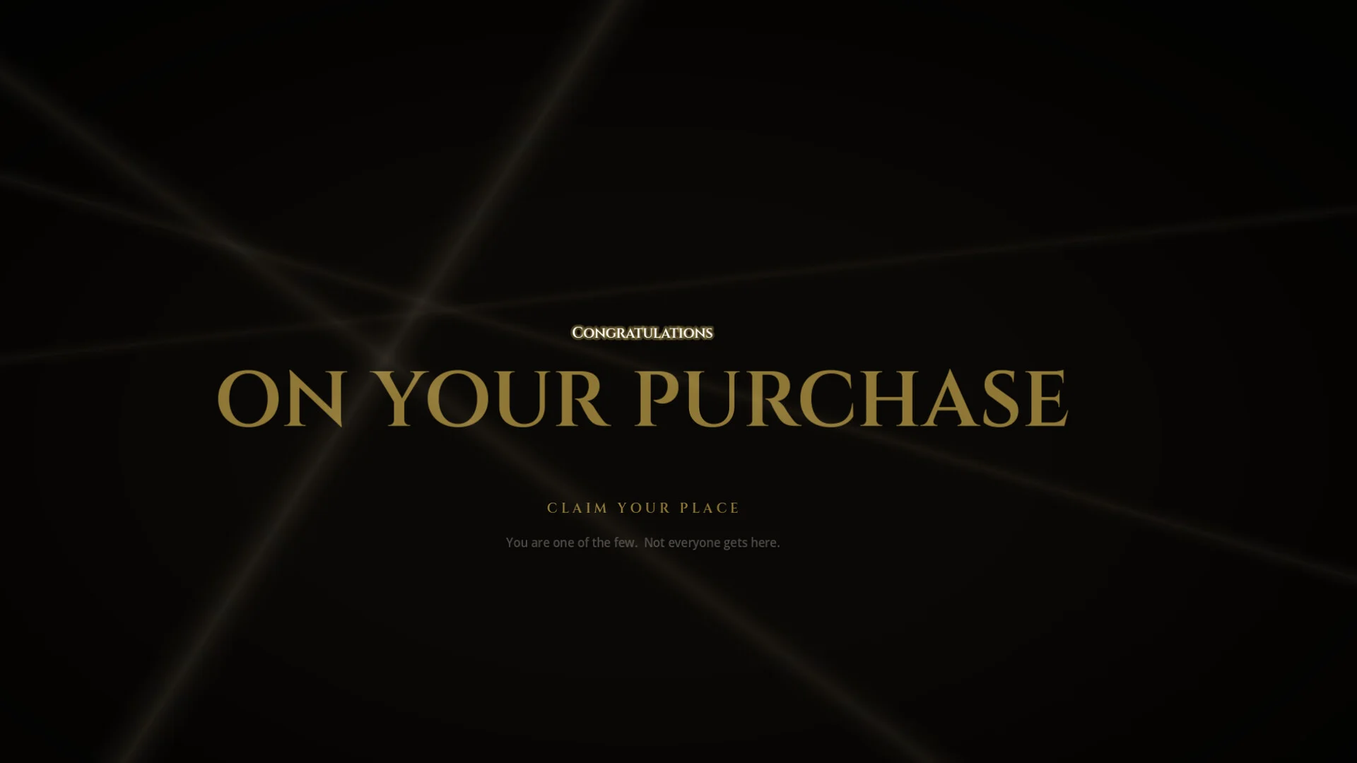 Congratulations On Your Purchase