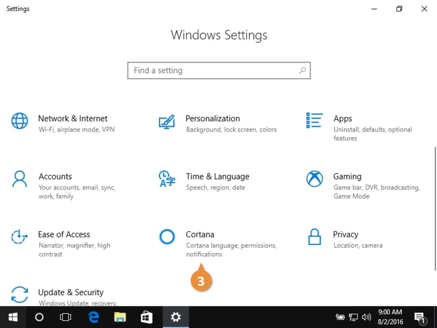 Источник: customguide / Windows 10