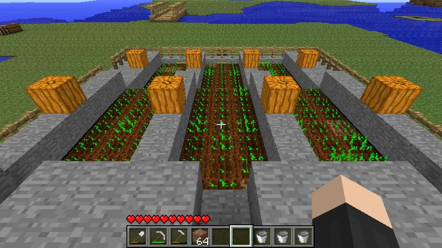 Источник: Minecraft Wiki / Постройка полуавтоматической фермы
