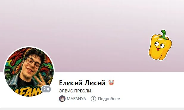 Страница Влада в ВК