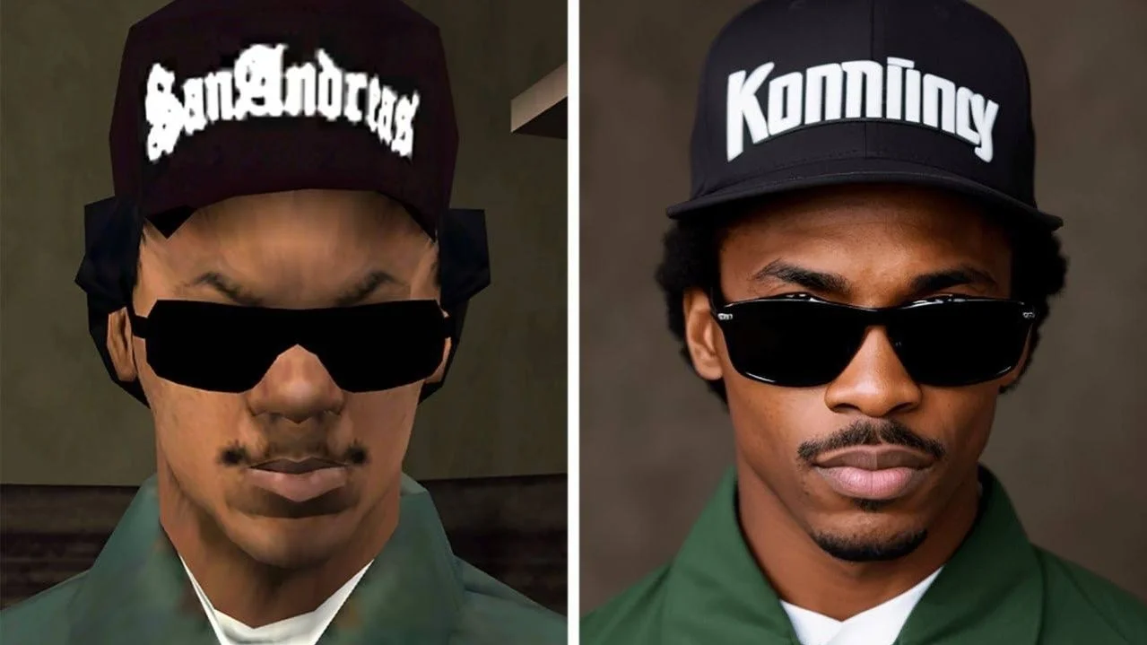 Как актеры из фильма — нейросеть превратила героев San Andreas в реальных людей