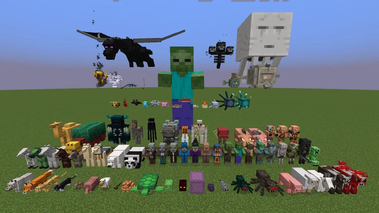 Источник: ru.minecraft.wiki / Всевозможные мобы в Minecraft