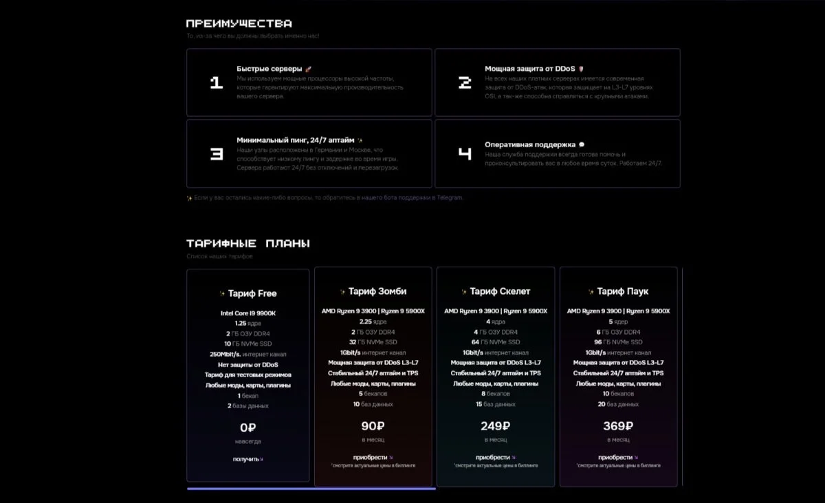 Источник: rustix.me/ Возможности одного из сервисов