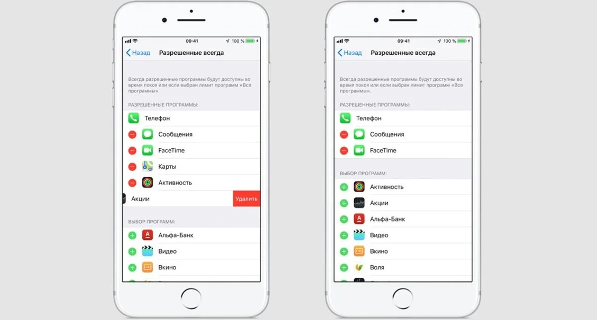Источник: Re-store / Вкладка «Разрешенные всегда»