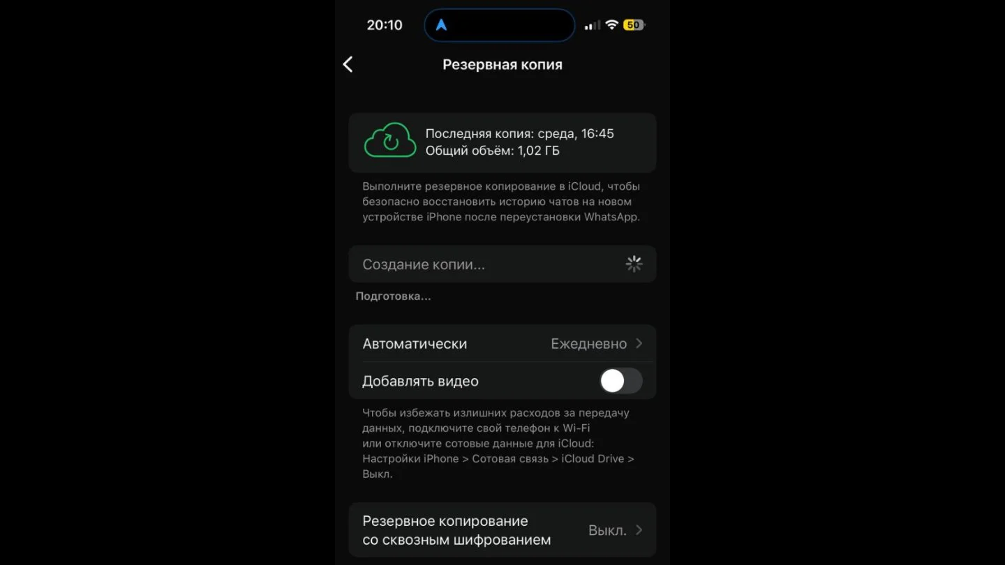 Источник: Respawn / Настройки WhatsApp*