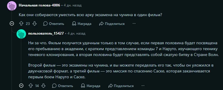 Реакция сообщества на Reddit