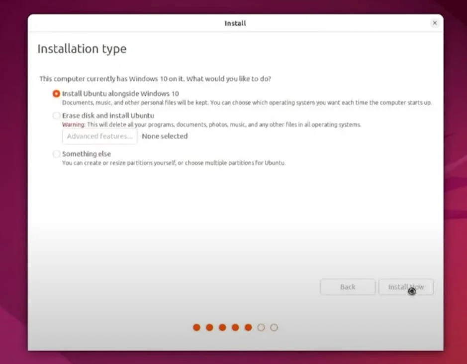 Источник: скриншот respawn.media / 

Выбор типа установки в Ubuntu