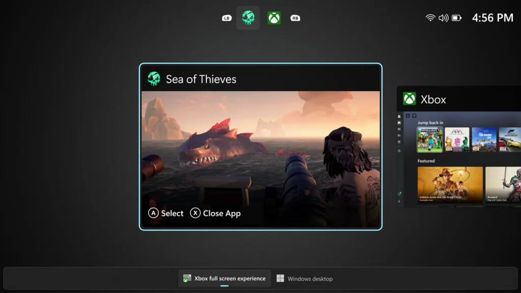 Интерфейс Xbox