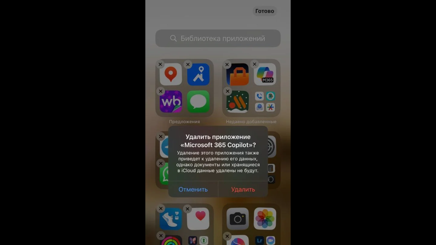 Источник: Respawn / Настройки библиотеки приложений в iOS