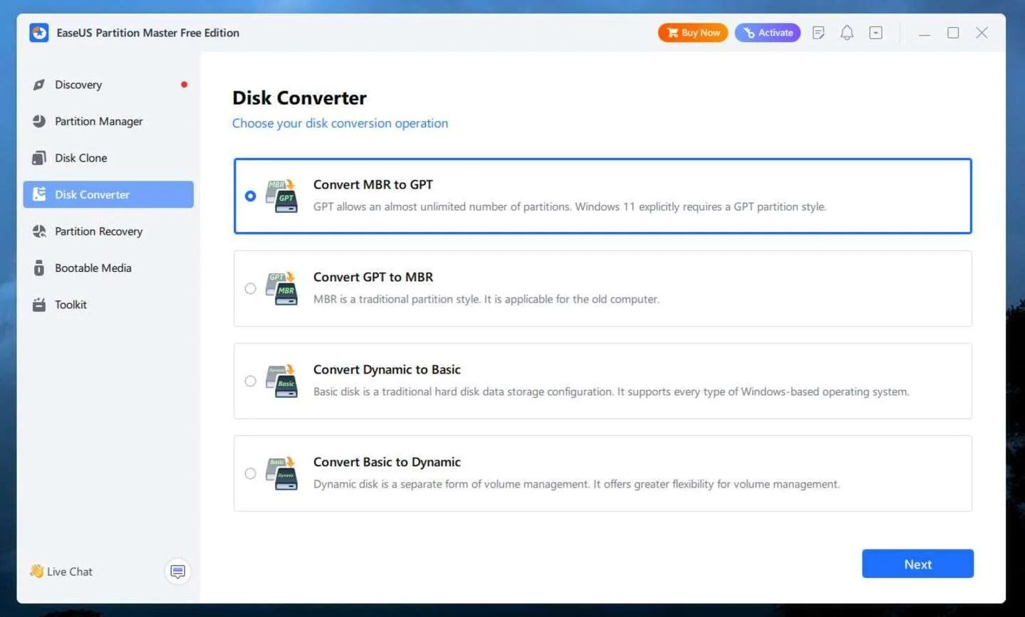 Изображение OlderGeeks / Интерфейс EaseUS Partition Master