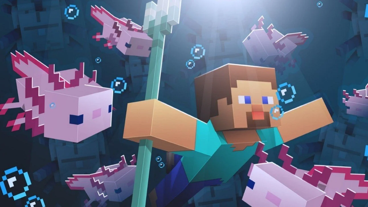Как поймать Аксолотля в Minecraft?