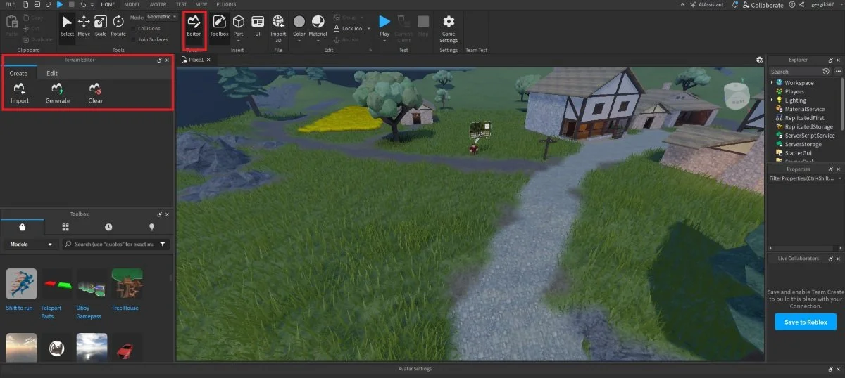 Источник: respawn.media / Editor в Roblox Studio