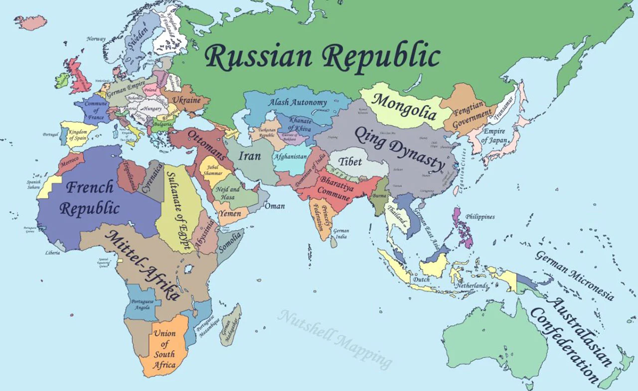 Политическая карта Kaiserreich