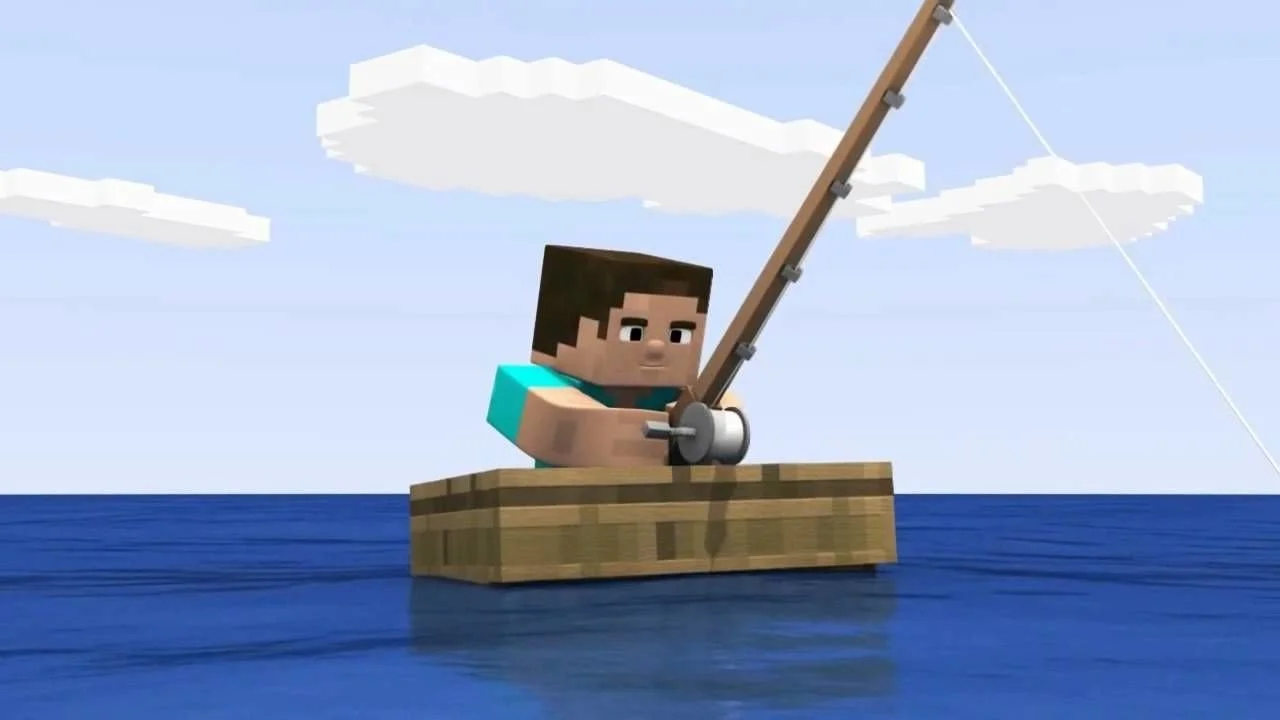 Как сделать удочку в Minecraft