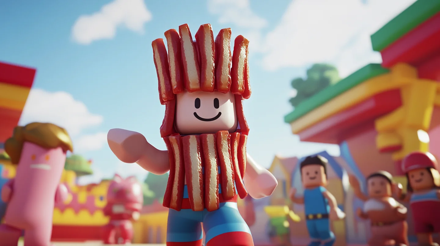 Источник: Respawn / Фантазия Midjourney на тему Bacon Hair в Roblox