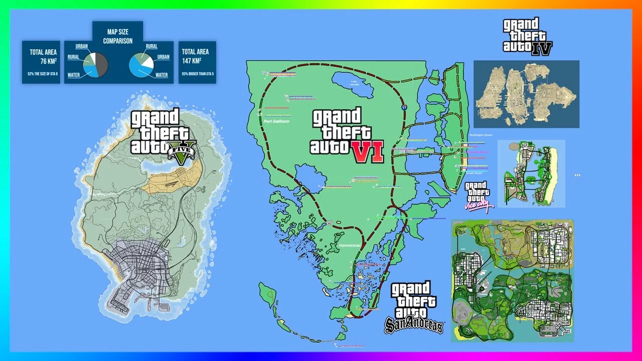 Сравнение карт в GTA