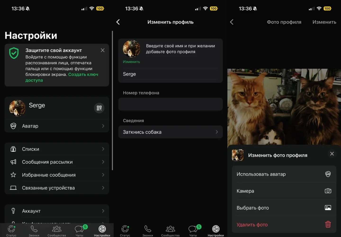 Источник: Respawn / Настройки WhatsApp*
