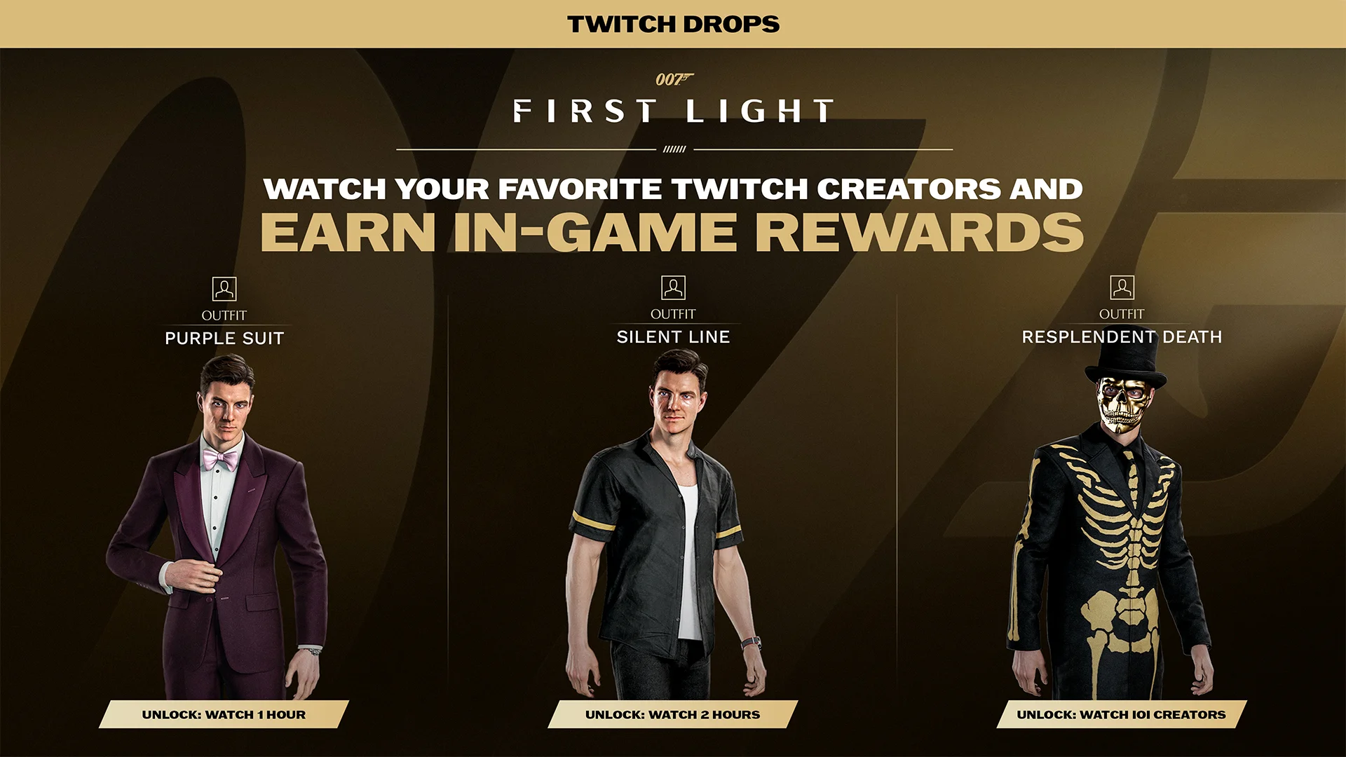 Награды в 007 First Light Twitch Drops