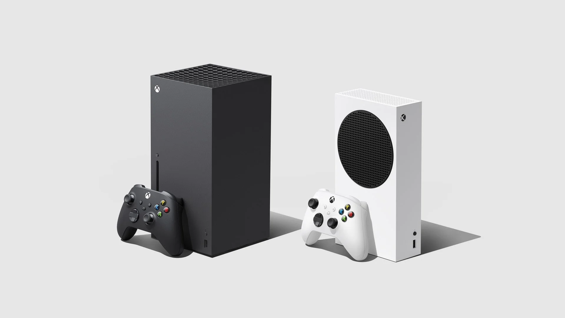 Xbox Series X (слева) и младшая Xbox Series S (справа)