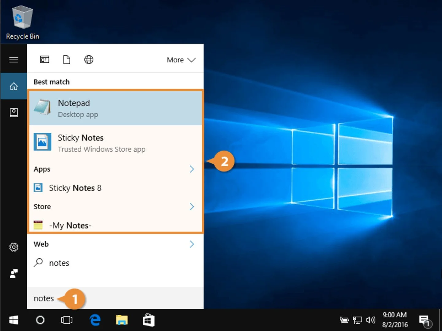 Источник: customguide / Windows 10