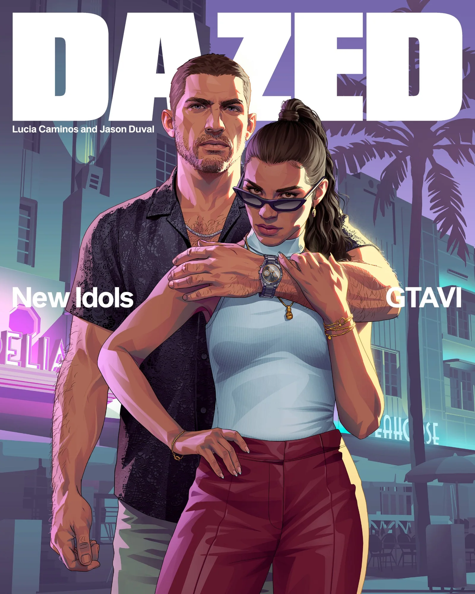 Обложка DAZED с Джейсоном и Люсией