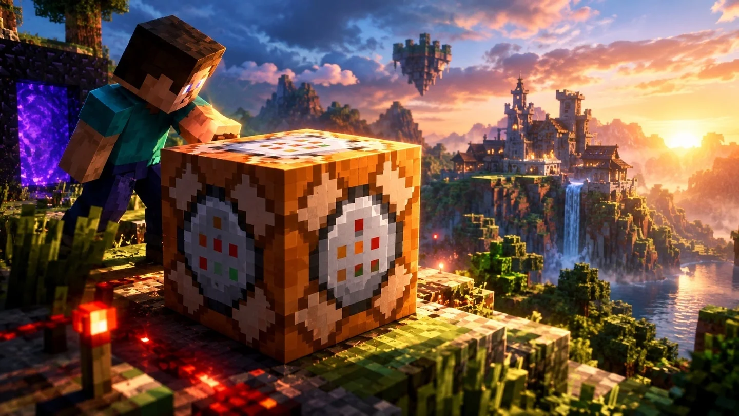 Командный блок в Minecraft: как получить, настроить и использовать
