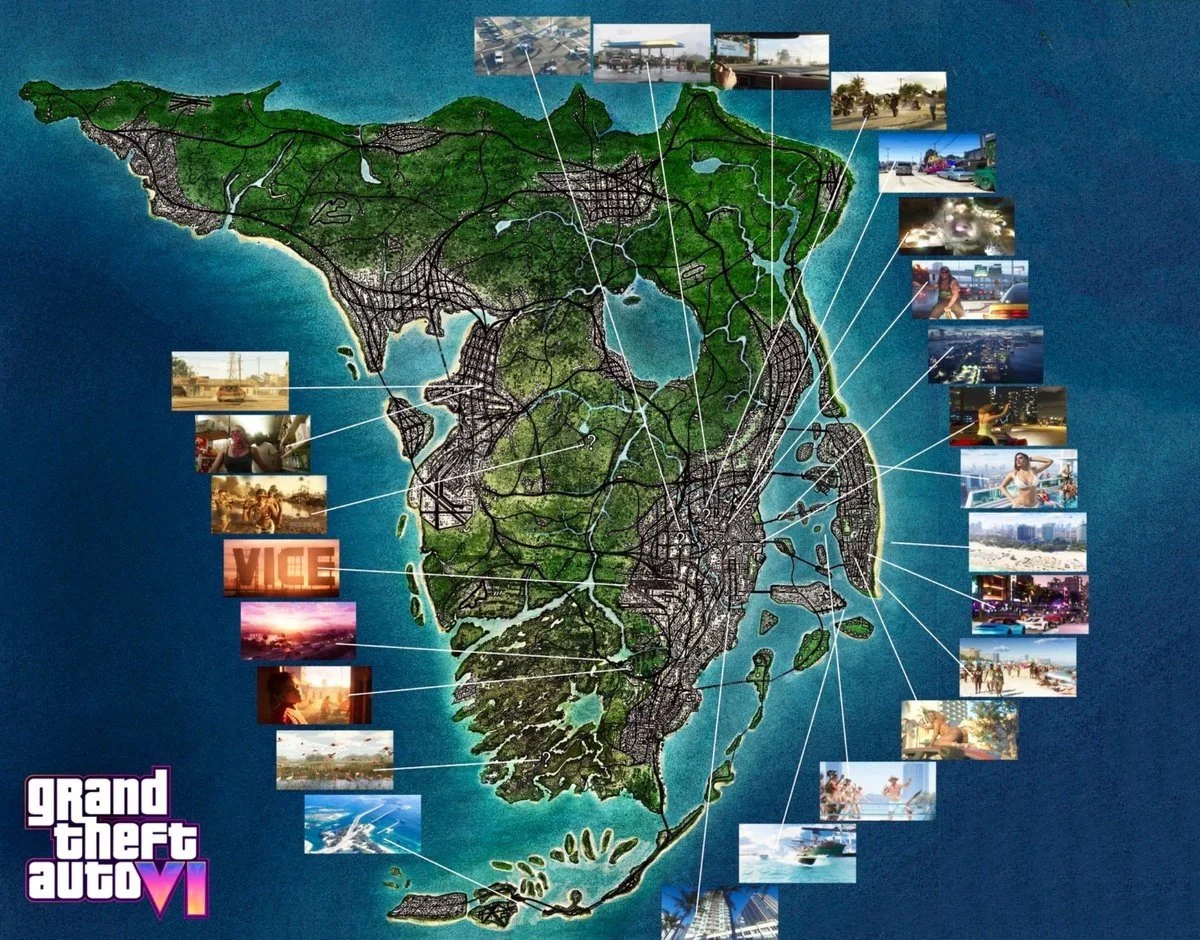 Фанатский концепт карты GTA 6
