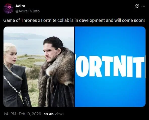 Fortnite x «Игра Престолов»