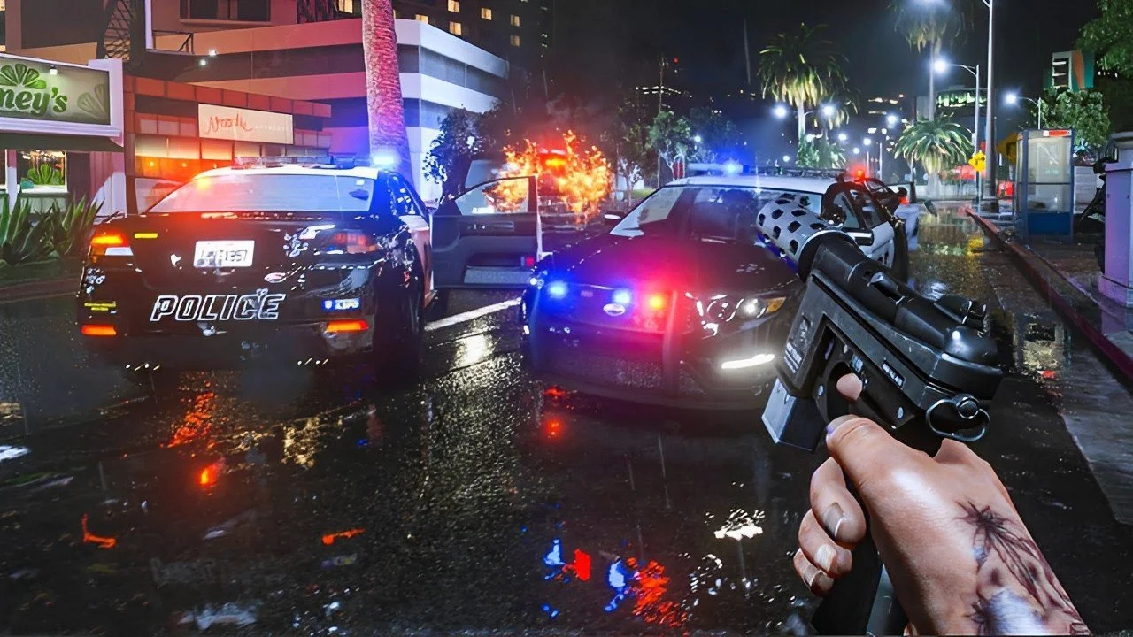 В слитом геймплее GTA 6 показали, как будут выглядеть перестрелки с копами